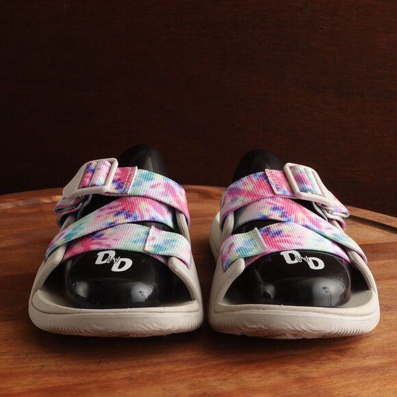 Chaco Sandals Womens SZ 7 Cream Pink Chillos Slide Tie Dyed Adjustable Flat Shoe - Picture 3 of 13